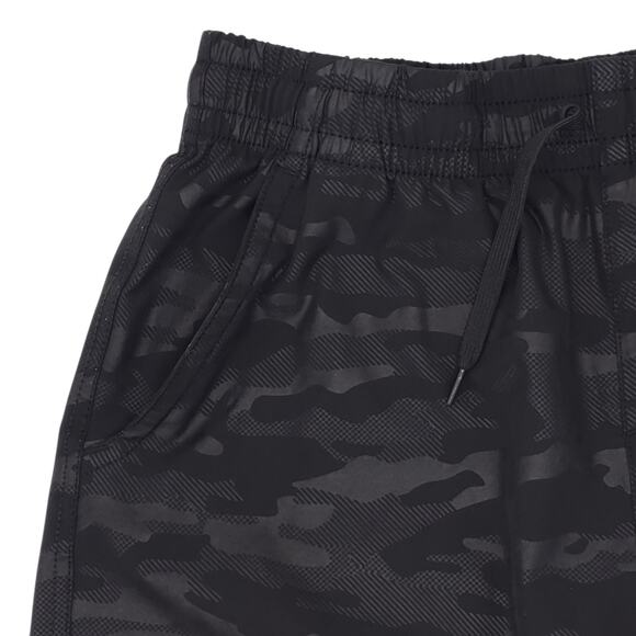 Plugg Shorts Mens Large Black Camo Drawstring Elastic Waist Casual Lightweight - Picture 3 of 13